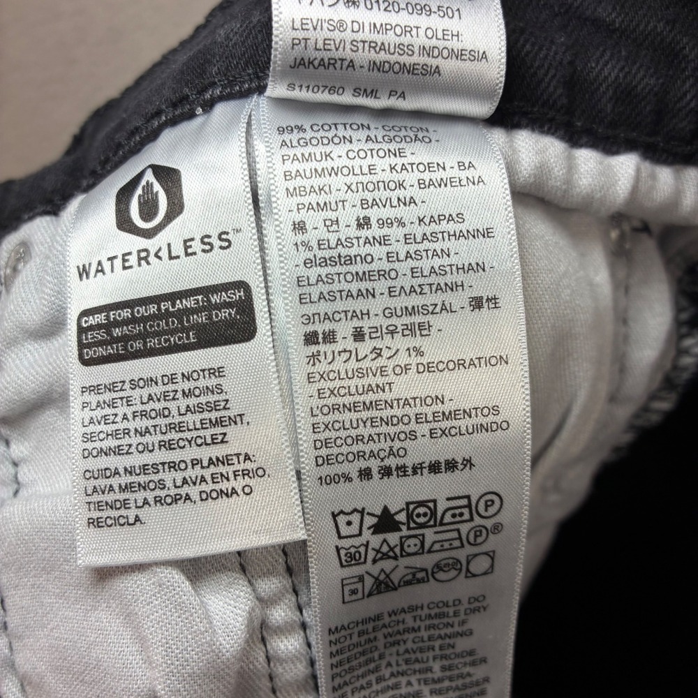 Levis 502 Taper Jeans Men 34x31 Black Stretch Denim Casual Minimalist Streetwear - Picture 7 of 7